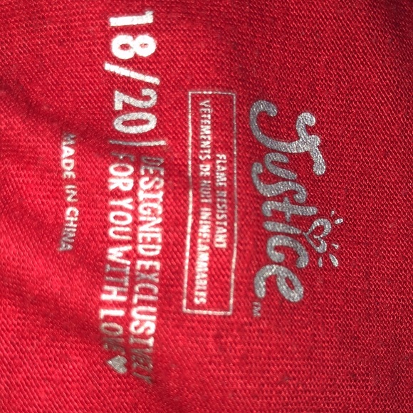 Justice Girls Holiday Christmas Emoji Heart Nightgown Pajama PJ - Picture 4 of 4